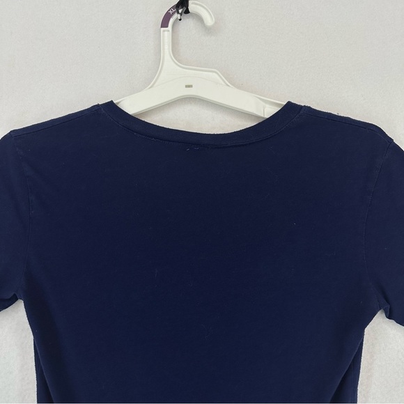 Basic Short Sleeve V Neck T Shirt Women’s XS Blue - Picture 6 of 7